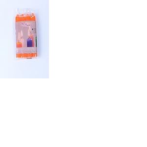 Lumar 90608 Lot de 4 bougies Cylindrique Orange