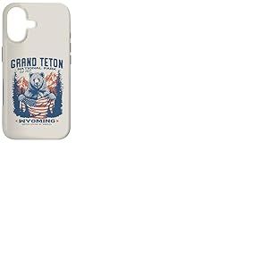 Drapeau Patriotique Grand Teton Park Bear Coque pour iPhone 17
