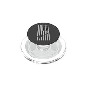 Guitare &eacute;lectrique Monochrome Drapeau am&eacute;ricain Musicien Patriotique PopSockets PopGrip pour MagSafe