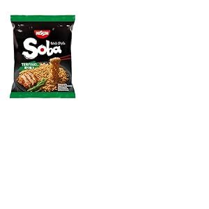 NISSIN - Soba Bag - Saveur Teriyaki - 1 carton de 9 sachets de 110g