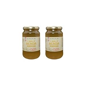Les Ruchers du Luberon - Miel d’Acacia 500 g - Miel de Cru Francais Naturel - Pur - Non Filtré - Non Pasteurisé - Sans Additifs (Lot de 2)