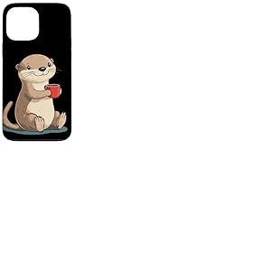 Otterly Funny Siroter dans une tasse pour les amateurs de loutres Coque pour iPhone 13 Pro Max