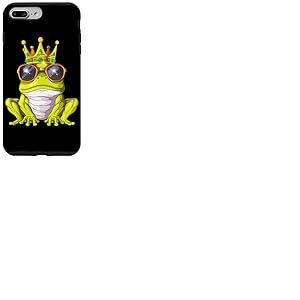 Grenouille Royale avec Couronne Et Lunettes De Soleil Roi Coque pour iPhone 7 Plus/8 Plus