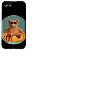 Joli Ours avec Anneau de Piscine pour Les Vacances Coque pour iPhone SE (2020) / 7/8