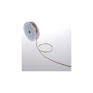 Deko und Band Double Face Satin avec Bord dor&eacute; &ndash; Beige &ndash; 3 mm &ndash; 50 m &ndash; 32103 59 (0,26 &euro;/m)