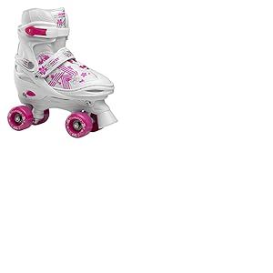 Roces Quaddy 3.0 Girl Patins à roulettes réglables pour Enfant Blanc/Rose 30/33