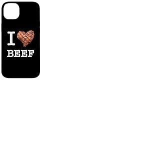 Amateurs de bœuf : "I Love Beef"_texte blanc Coque pour iPhone 14 Plus
