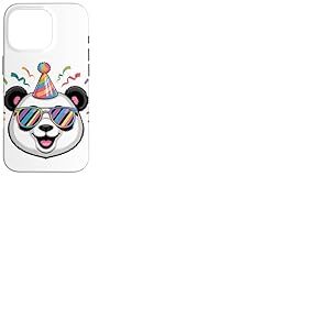 Panda Ours Chapeau De Fête D’Anniversaire Lunettes De Soleil Coque pour iPhone 16 Pro