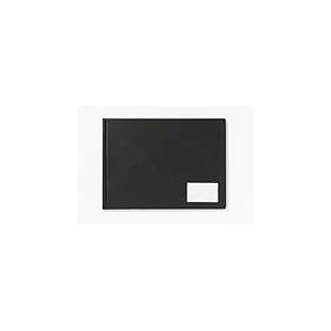 Exacompta - Réf. GDB24/LZ - Carton de 4 Protège-documents - 24 pochettes lisses de qualité - 48 vues - format horizontal 35 x 44,5 cm - porte étiquette - couverture en PVC rigide - noir