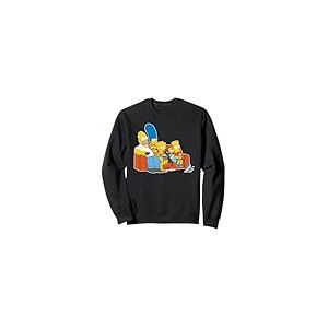 The Simpsons Homer Marge Maggie Bart Lisa Simpson Canapé Sweatshirt
