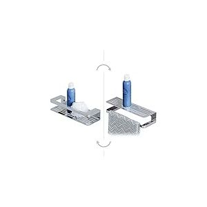 Tiger Caddy &Eacute;tag&egrave;re de Douche, Salle de Bain et Panier de Douche, pour Shampoing, Apr&egrave;s-shampoing, Savon, Convient &eacute;galement pour la Cuisine ou comme porte-serviettes, Chrome, 35 x 7 x 10,6 cm