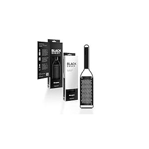 Microplane Râpe Gros Grains avec lame en acier inoxydable fabriquée aux États-Unis pour fromage, carotte, gingembre, noix de coco & raifort de la Collection Black Sheep