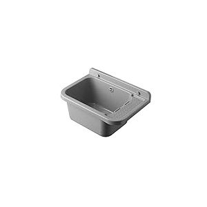 Negrari AM2051G Évier mural en résine, résistant aux intempéries, livré avec kit de fixation et kit d'échappement, pour extérieur 50 x 34 h 21, gris ciment