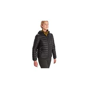 Marmot Femme Wm's Highlander Hoody, Veste chaude en duvet, manteau d'hiver isol&eacute; &agrave; capuche, doudoune respirante, veste d'ext&eacute;rieur l&eacute;g&egrave;re et empaquetable, coupe-vent, Black, S