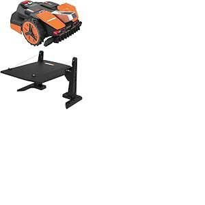 Pack Worx LANDROID Vision 800m² Robot Tondeuse sans Fil périphérique, WR208E.1 + Garage de Protection Design (Caméra 4K + IA Adaptative, évite Les Obstacles, Coupe des Bordures, Multizone)