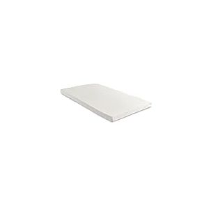 Starlight Beds Shorty Surmatelas en Mousse à mémoire de Forme - 5 cm d'épaisseur avec Housse Amovible et Lavable, Blanc - 75 x 175 x 5 cm