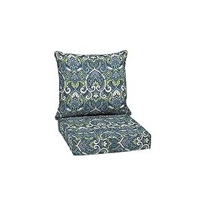 Arden Selections Ensemble de coussins de siège profonds pour extérieur, 61 x 61 cm, imperméable et résistant à la décoloration, coussin profond de bas et de dossier pour chaise, canapé et canapé, 61 x