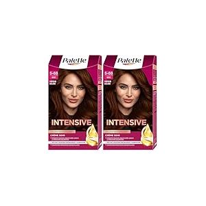 Schwarzkopf - Palette - Coloration Permanente Cheveux - Cr&egrave;me Soin - Couvre 100% Des Cheveux Blancs - Tenue 8 Semaines - Chatain Acajou 650 (Lot de 2)