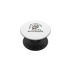 Dodos Bird Raphus Cucullatus Oiseau Dodo Amusant pour Hommes, Femmes, Enfants PopSockets PopGrip Adhésif