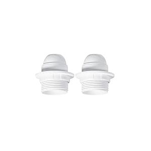 Legrand - Douille pour ampoule E27 - avec bague - plastique blanc (Lot de 2)