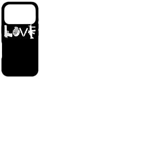 T-Shirt Love Weapons Guns Grenades Couteaux Fusil d'assaut Coque pour iPhone 17 Pro