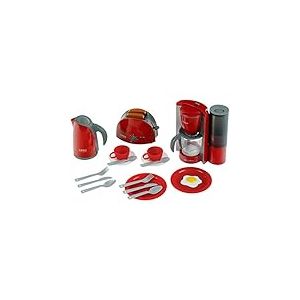 Theo Klein 9564 Set petit déjeuner Bosch | Composé d'un grille| p ain, d*une cafetière automatique, d'une bouilloire et de beaucoup d'autres accessoires | Dimensions de l'emballage : 44,5 cm x 13 cm x 34 cm | Jouet pour enfants à partir de 3 ans