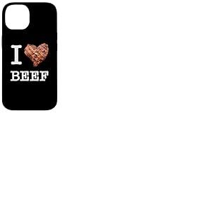 Amateurs de bœuf : "I Love Beef"_texte blanc Coque pour iPhone 14