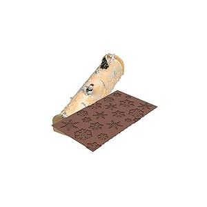 DAUDIGNAC Tapis Relief Silicone Bûche de Noël Motif Flocons