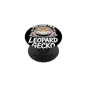 Gecko léopard endormi Amusant PopSockets PopGrip Adhésif