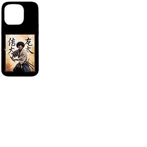 Guerrier Afro samouraï avec Katana Bold Puissant Art Femme Homme Coque pour iPhone 15 Pro