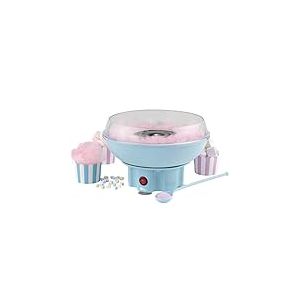Giles & Posner EK2641GSBL Machine à barbe à papa – Machine à bonbons en coton, machine à bonbons rétro pour carnaval, fête foraine pour enfants, fêtes, maison, collations amusantes, portable, comprend