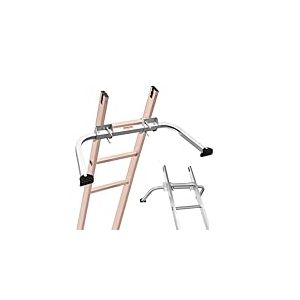VEVOR Stabilisateur d'&Eacute;chelle de Toit en Acier au Carbone avec Accessoires, Pieds Caoutchouc Antid&eacute;rapants, Capacit&eacute; Charge 150 kg, Compatible avec Diff&eacute;rentes Formes d'&Eacute;chelles pour Goutti&egrave;re Toit