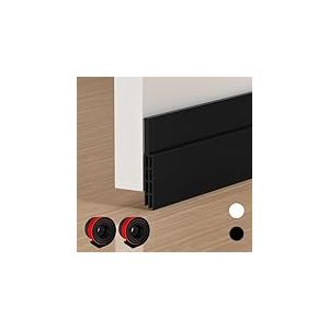 EXTSUD Bas de Porte Adh&eacute;sif 100cmx5cm Lot de 2 Souple Silicone Isolant Phonique Thermique Blanc Bande d'&eacute;tanch&eacute;it&eacute; Anti Bruit Poussi&egrave;re Stop &agrave; l'air Froid Anti Souris Insectes