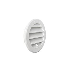 La Ventilazione T8DRB-Y Grille de Ventilation en Plastique Ronde à encastrer, Blanc, 96 mm, per fori ø 80 mm
