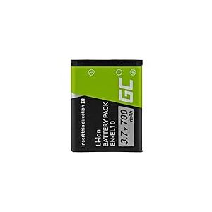 Green Cell® EN-EL10 Klic-7006 LI-40B LI-42B Batterie pour Appareil Photo Nikon Coolpix S510 Olympus Mju X Pentax Casio Full Decoded (cellules Li-ION 700 mAh 3,7 V Noir)