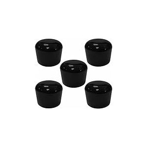 5x EMBOUT DE TUBE ROND ENVELOPPANT &Oslash;6 &agrave; 60MM PVC BOUCHON CHAISE NOIR RAL9005 (&Oslash;35mm)