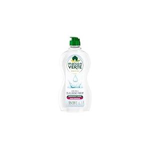 Maison Verte - Sensitive - Liquide Vaisselle - 0% Allergènes Parfum - Dégraissant à Froid - Pour Peaux Sensibles - 95% d'ingrédients d'origine naturelle - 500ml