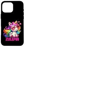 Zulema - Nom personnalis&eacute; - Licorne color&eacute;e - pour Femmes et Filles Coque pour iPhone 16 Pro Max