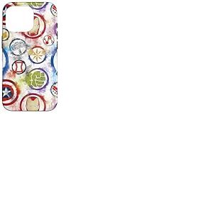 Les icônes des Super-héros Marvel Avengers Color Bleed Coque pour iPhone 16 Pro