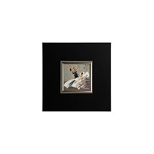 ERGO-PAUL IGP4274/E1/80CZ7 40x40x1,5 Dance Fusion I, Papier et Eco Cuir/Bois, Noir, 40 x 40 x 1,5 cm