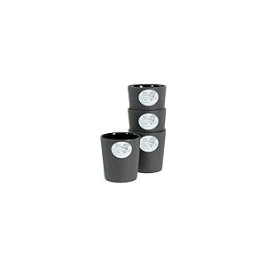 CreaTable, 21665, Série Futuro Black, Set de vaisselle 4 pièces, set de gobelets en grès