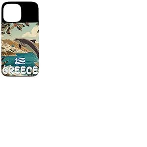 Superbe Costume de Dauphin Grec avec Vue sur la Gr&egrave;ce Coque pour iPhone 13 Pro Max