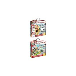 LISCIANI - Montessori - LOT 2 Jeux ÉDUCATIFS - Puzzle Bébé Docteur Corps Humain + Tableau d'Affichage des Animaux - Jeux pour Enfants 1 à 4 Ans - Apprentissage Ludique - Fabriqué en Italie