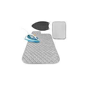 Tapis de Planche à Repasser avec Coussinet en Silicone – Tapis de Planche à Repasser en Silicone résistant à la Chaleur – Tapis de Fer Plat pour Planche à Repasser Portable – Tapis de Repassage pour