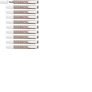 STABILO swing cool NatureCOLORS - Surligneur -Lot x 10 surligneurs - gris taupe