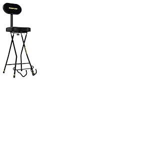 Monkey Loop Seat Prime 02 - Banc de guitare - Banc pliant robuste avec support de guitare - Capacité de charge 136 kg - Siège rembourré de 64 mm d'épaisseur - Dossier ergonomique