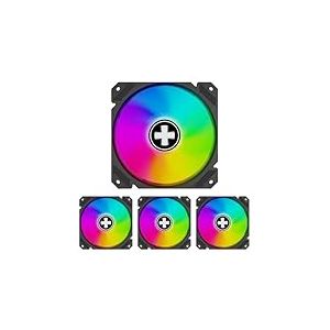 Xilence XPF120R.ARGB Ventilateur de bo&icirc;tier Reverse 120mm, montage facile, longueur c&acirc;ble 400mm, Hydro Bearing, avec PWM, flux d'air silencieux et refroidissant pour le Gaming PC, transparent/noir