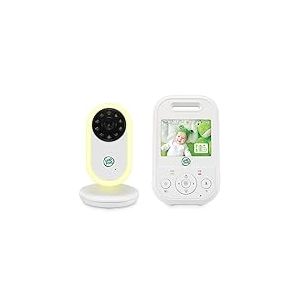 LeapFrog LF2423 Baby Monitor No WiFi, 2.8" Video Monitor, Baby Monitor Camera with Long Range, 2X Zoom, Temperature Sensor, Noise Activation Mode, Intercom