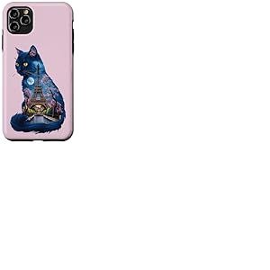 Jolie Silhouette de Chat Parisien Tour Eiffel fran&ccedil;ais europ&eacute;en Coque pour iPhone 11 Pro Max