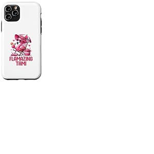 Flamazing Tami Pink Flamingo Tropical Beach Trip Femme Coque pour iPhone 11 Pro